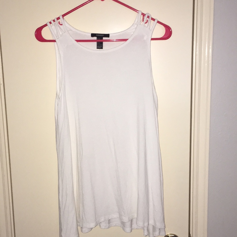 white cute casual tee